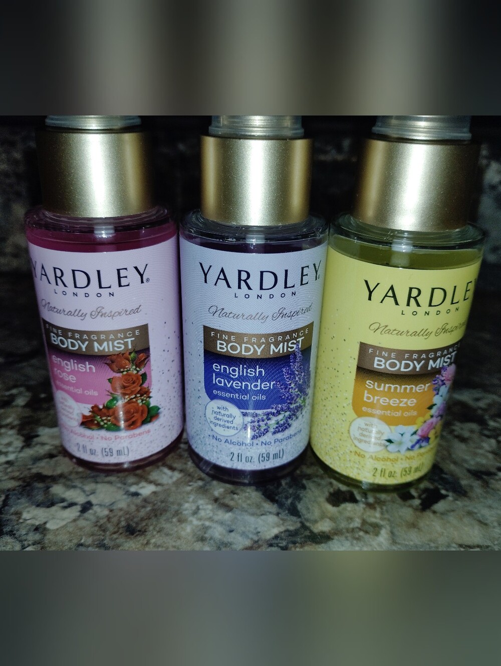 Listing Title: Yardley London Fine Fragrance Body Mist Set (3 Bottles) - 2 fl oz